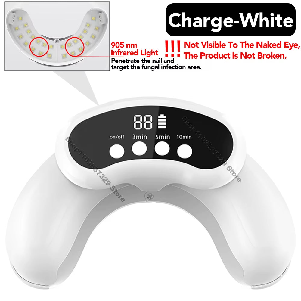 Wireless Nail Fungus Laser Device for Toenails Onychomycosis Infrared Light 470Nm 910Nm Blue Light anti Fungal Laser Equipment