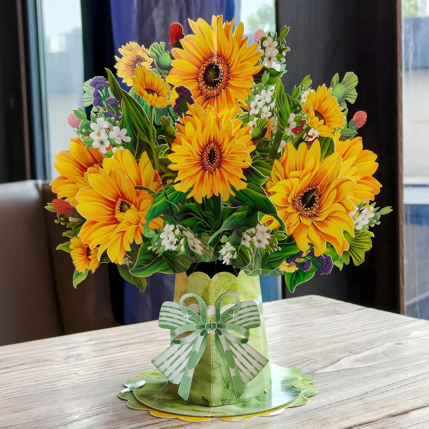 Mother's Day 3D Greeting Card Preserved Flower Pop up Card 