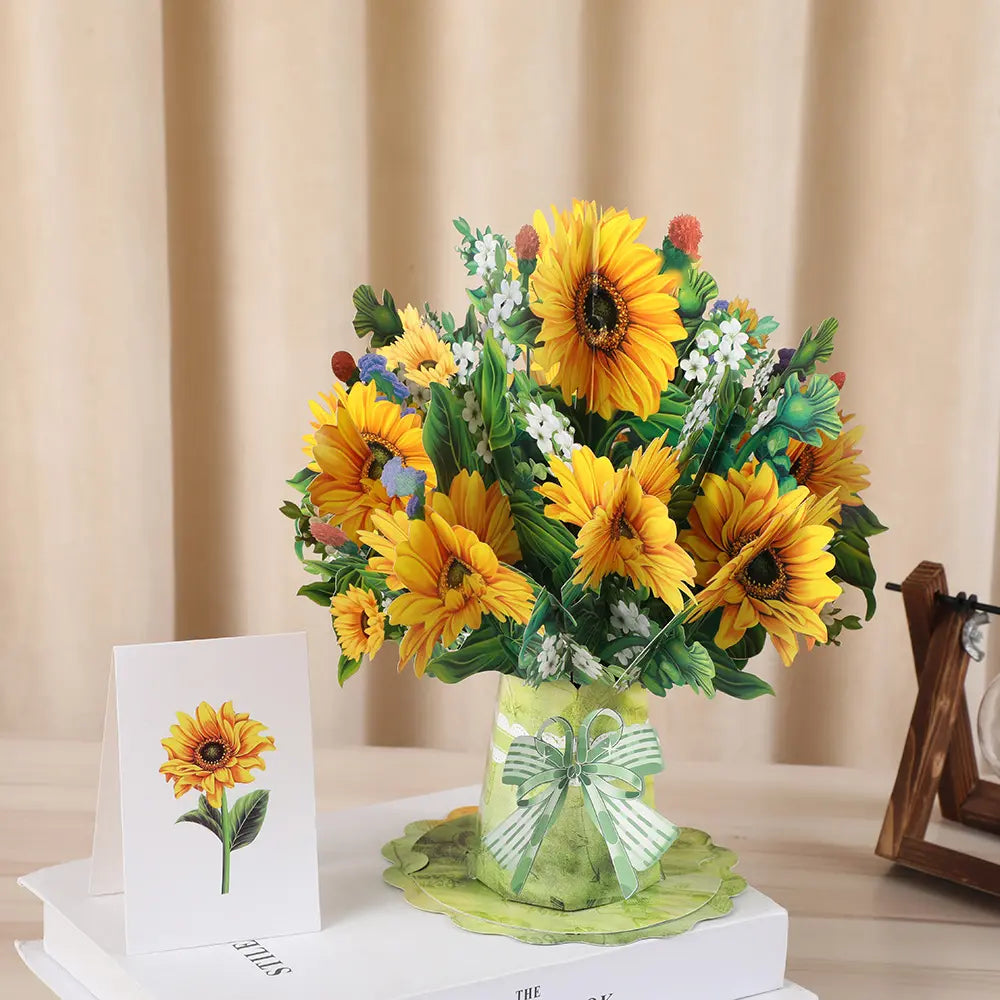 Mother's Day 3D Greeting Card Preserved Flower Pop up Card 