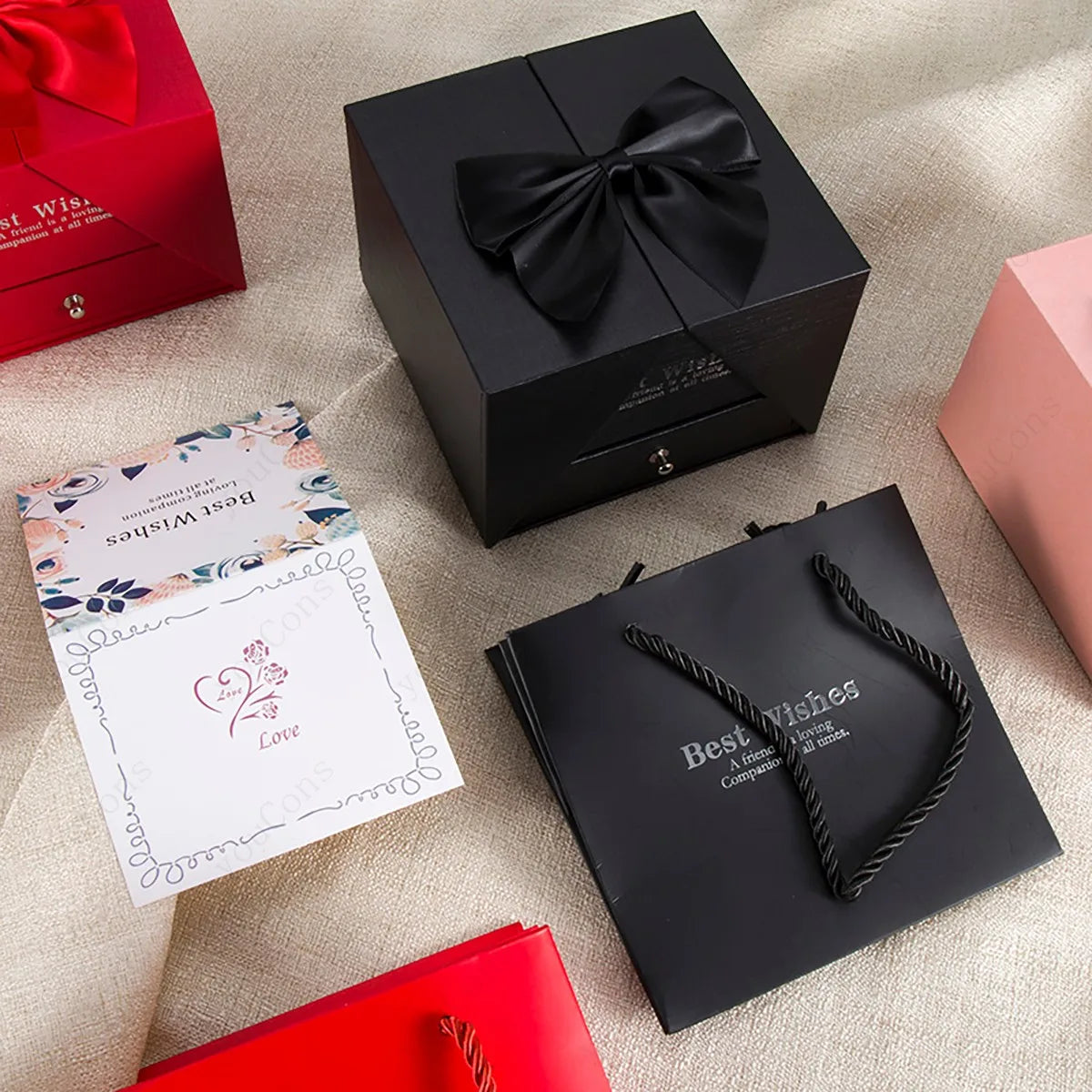 Luxury Heart Necklace Pendant with Rose Gift Box for Mother, Wife, Girlfriend 