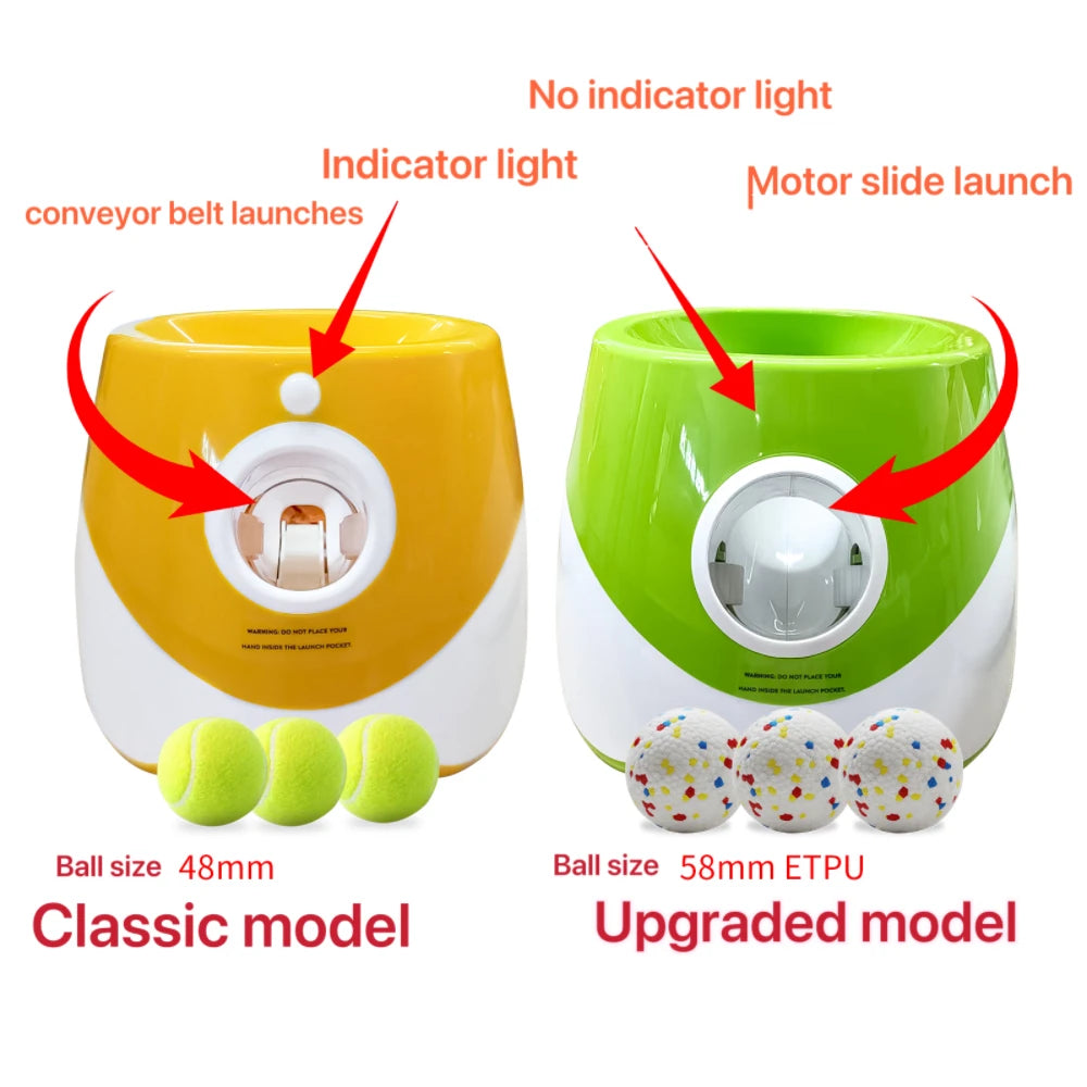 Dog Launcher Automatic Dogs Chase Toy Tennis Throwing Pinball Machine Fun Interactive Throw Rechargable Catapult USB Charging